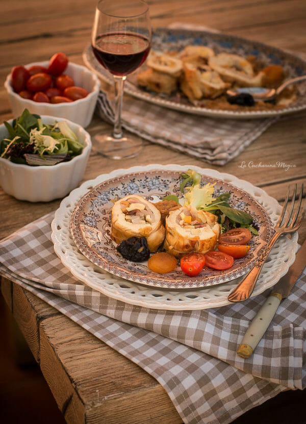 Rollitos De Pavo Rellenos De Tocino, Frutas Y Piñones | La Cucharina Mágica